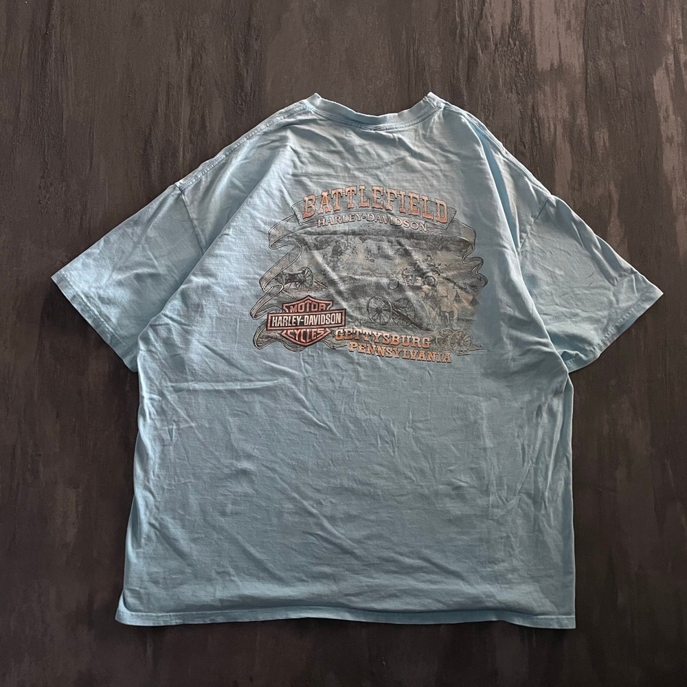 Vintage Harley-Davidson Shirt Mens XL Blue 2000s y2k cannon Pennsylvania